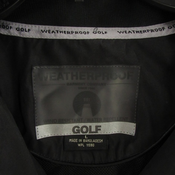 Weatherproof Black 1/4 Zip Pullover Golf Jacket Men's L - Picture 6 of 16